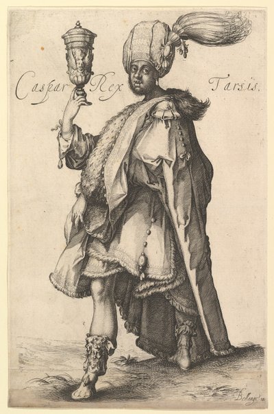 Caspar, efter Three Magi-serien av Jacques Bellange, ca. 1615. av Matthaus Merian