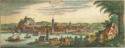 Dubrovnik - Ragusa, Negroponte (beskuren) av Matthaus Merian