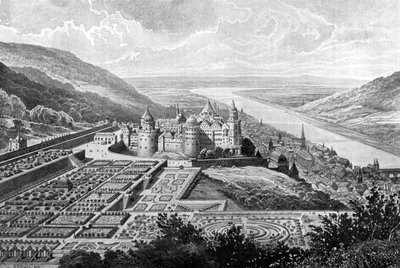 Heidelbergs slott, Tyskland, 1620 1903. av Matthaus Merian