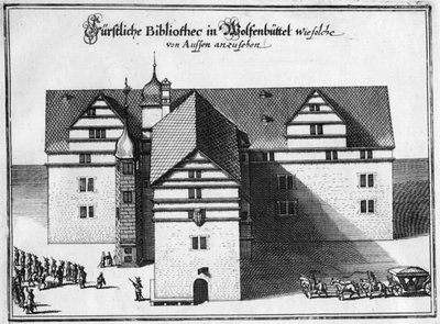 Herzog August Library i Wolfenbüttel, mellan 1655 och 1660 av Matthaus the Elder Merian