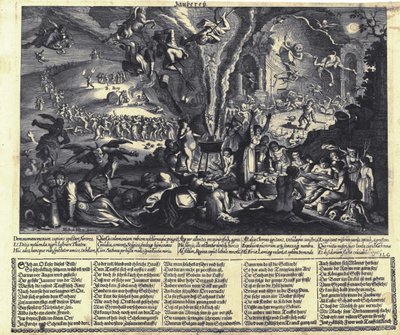 Häxorna sabbat av Matthaus the Elder Merian
