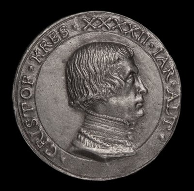 Christoph Kress von Kressenstein,1484-1535, patricier och diplomat [framsidan], 1526. av Matthes Gebel