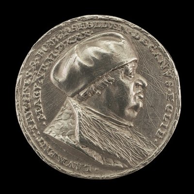 Lorenz Truchsess von Pommersfelden, 1473-1543, dekanus för katedralen i Mainz [framsidan]. av Matthes Gebel