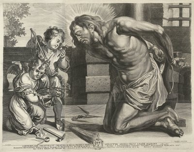 Kristus knäböjer inför Arma Christi av Mattheus Borrekens