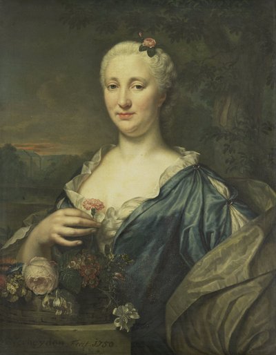 Porträtt av Agnes Margaretha Albinus, Hustru till Coenraad van Heemskerck av Mattheus Verheyden