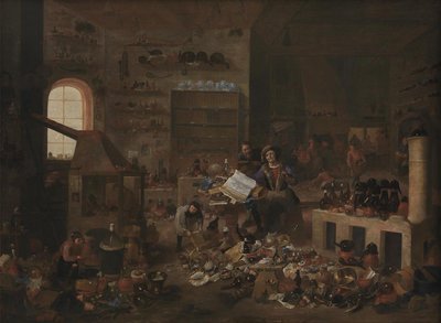 En alkemist i sitt laboratorium av Mattheus van Helmont