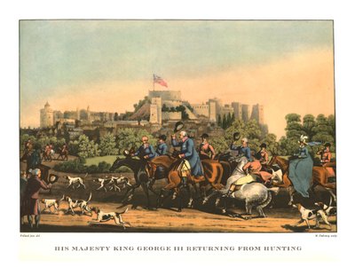 Hans Majestät Kung George III återvänder från jakt, tidigt-mitten av 1800-talet, c1955. av Matthew Dubourg