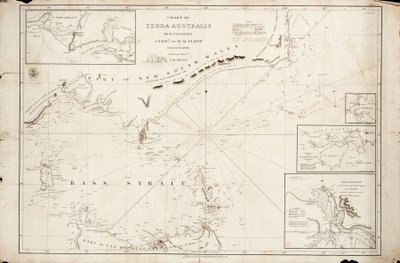 Karta över Bass Strait av Matthew Flinders av Matthew Flinders