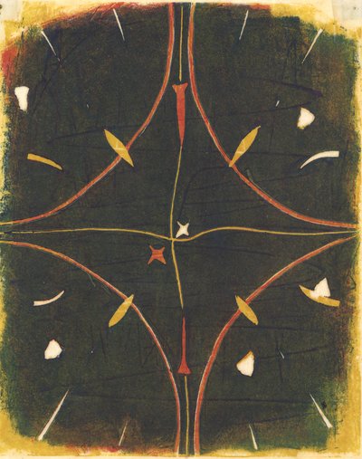 Mandala Débordé, 2012 (linoleumsnitt) av Matthew Hilton