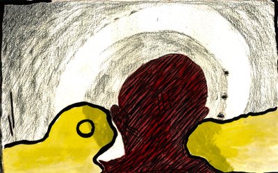Whisper, 2021 (akvarell, pastell) av Matthew Hilton