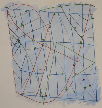 stickdiagram 2, 2014 (aquarellkrita) av Matthew Hilton