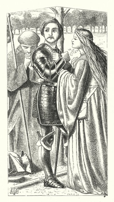 The Young Queen-Wife (gravyr) av Matthew James (attr. to) Lawless