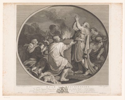 Noas offer Noah Sacrificing (titel på objekt) Huvudmålningar i England (serietitel) The Most Capital Paintings in England (serietitel) av Matthew Liart