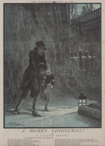 En god jul! eller, A Silent Appeal (färg litho) av Matthew