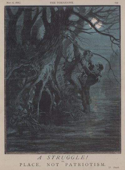 En kamp! eller, plats, inte patriotism (färg litho) av Matthew