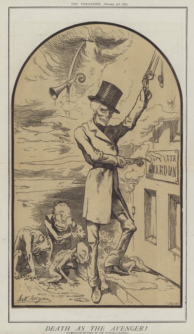 Death As the Avenger! (färg litho) av Matthew