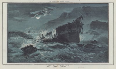 På klipporna! (färg litho) av Matthew