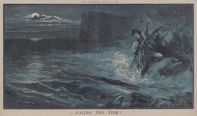 Racing the Tide! (färg litho) av Matthew