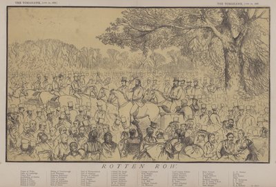 Rotten Row (färg litho) av Matthew