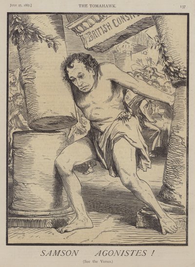 Samson Agonistes (färg litho) av Matthew