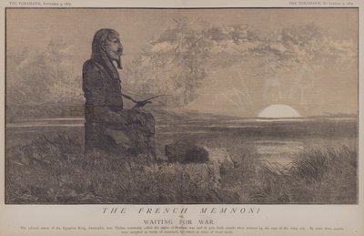 Den franska memnonen eller, väntar på krig (färg litho) av Matthew