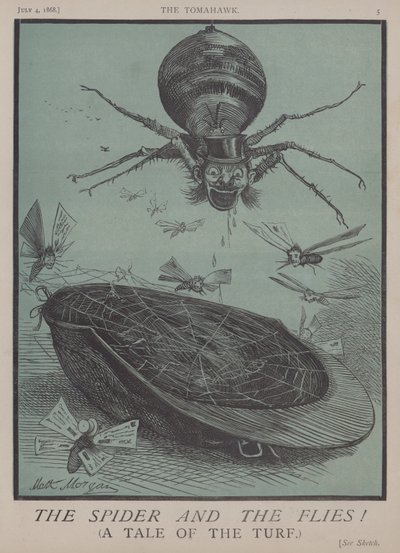 Spindeln och flugorna! (färg litho) av Matthew