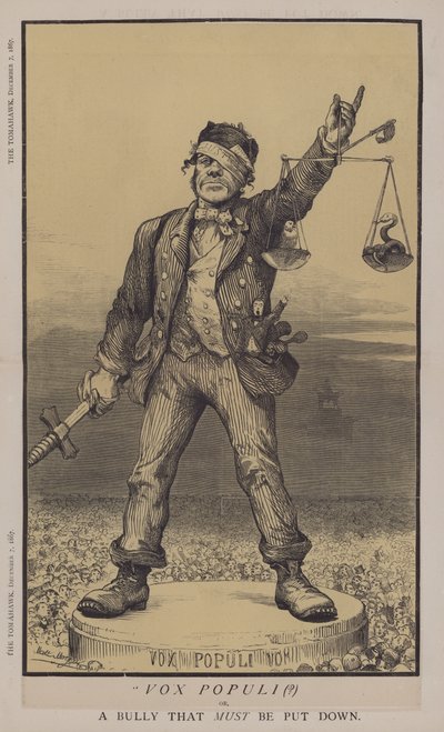 Vox Populi(?) eller, En översittare som MÅSTE Läggas ner (färg litho) av Matthew