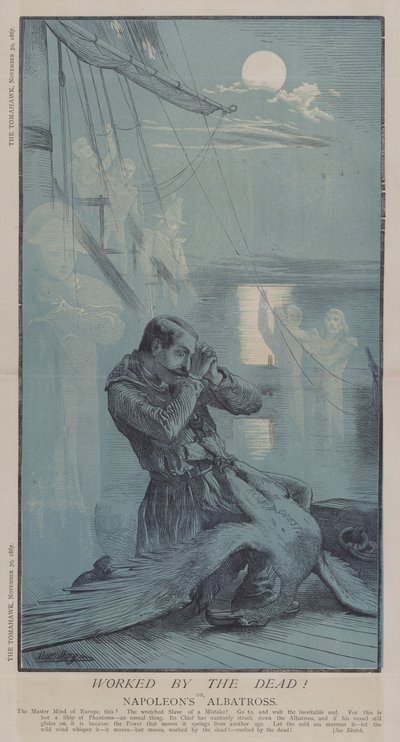 Arbetat av de döda! eller Napoleons albatross (färg litho) av Matthew