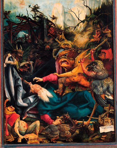 Detalj av S:t Antonius den stores frestelse, Altartavlan i Issenheim, ca 1512-16 (olja på pannå) av Matthias (c.1480-1528) Grunewald