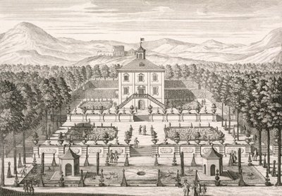 Hus och trädgård, 1715 av Matthias Diesel