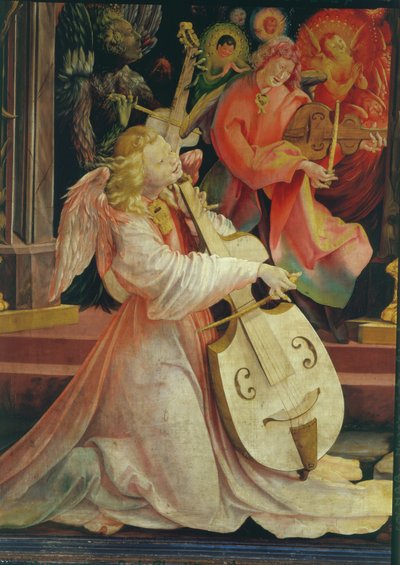 Änglarnas konsert, från Isenheims altartavla, ca 1512-16 olja på paneldetalj från 17670 av Matthias Grünewald