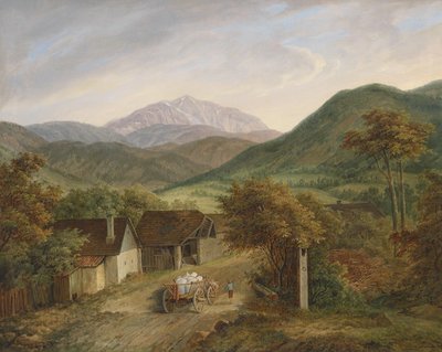 Matthias Rudolf Toma Utsikt över Schneeberg 1860 av Matthias Rudolf Toma