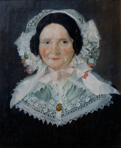 Porträtt av en kvinna (olja på duk) av Matthias Stoltenberg