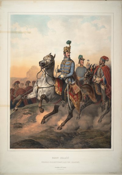 Greve Josip Jelacic av Buim, 1849 av Matthias Trentsensky