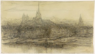 Utsikt över Rouen av Matthijs Maris