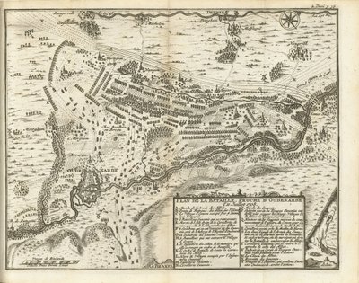 Slaget vid Oudenaarden, 1708 Plan de la Bataille, proche d