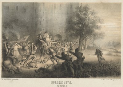 Bulgersteyn belägrad av normanderna, ca 810 Bulgersteyn (Norrmännen) (titel på objekt) av Matthijs Willem Gerardus Michielsen
