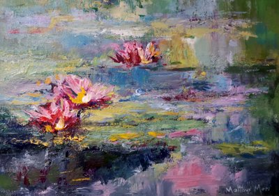 Impressionistiska näckrosor av Matthys Moss