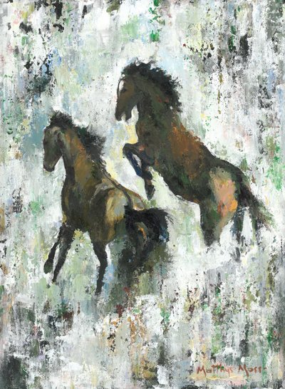 Vilda hästar i full galopp av Matthys Moss
