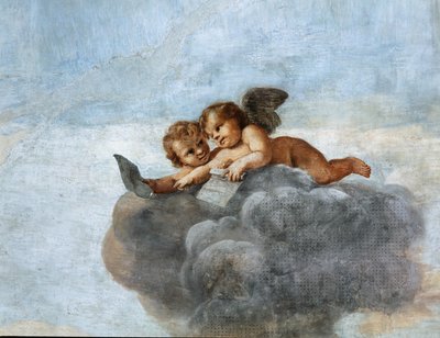 Änglarnas konserter, detalj av Mattia (1613-99) Preti