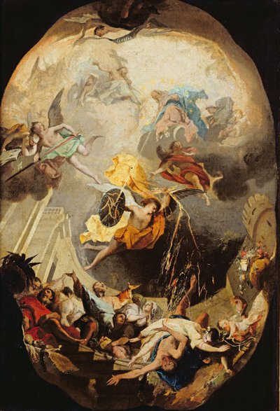 The Dominican Order Overcoming Heresy, 1750 swed av Mattia Bortoloni