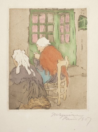 La Porte Verte (Den gröna dörren) (Stickning) av Maud Hunt Squire