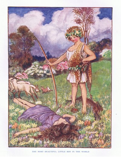 Den vackraste lilla pojken i världen, illustration från Lady And Fairy Tales, 1914 av Maud Tindal Atkinson