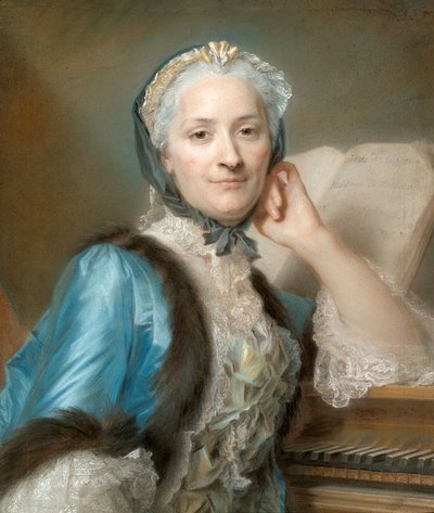 Porträtt av Madame Anne-Jeanne Cassanéa de Mondonville, född Boucon (1708-1780) av Maurice-Quentin de La Tour