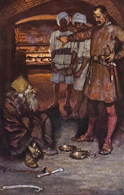 Illustration till Ivanhoe av Sir Walter Scott (färglitografi) av Maurice (after) Greiffenhagen