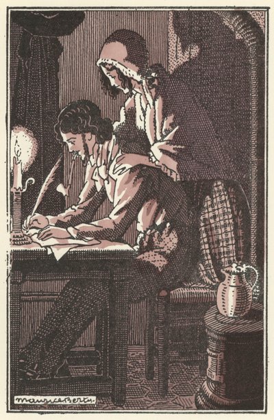 Illustration för Scenes de la Vie de Boheme av Henri Murger (litho) av Maurice Berty