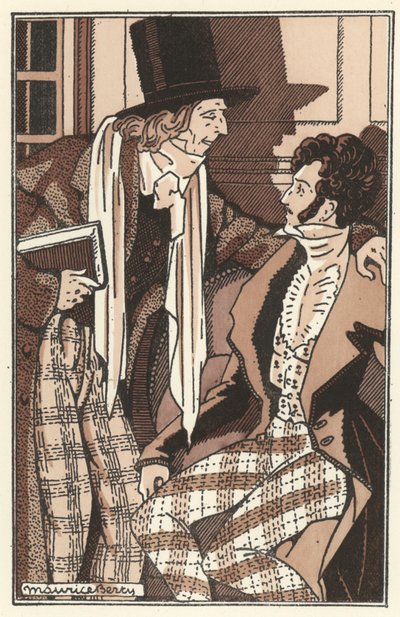Illustration för Scenes de la Vie de Boheme av Henri Murger (litho) av Maurice Berty