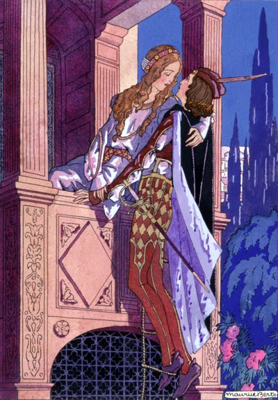 Romeo och Julia, ca 1930 (illustration) av Maurice Berty