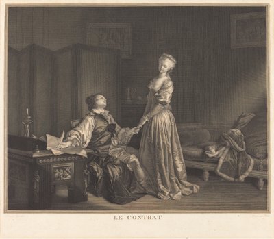 Kontraktet av Maurice Blot after Jean Honoré Fragonard