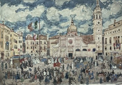 Campo Santa Maria Formosa, Venedig, ca 1898 av Maurice Brazil Prendergast